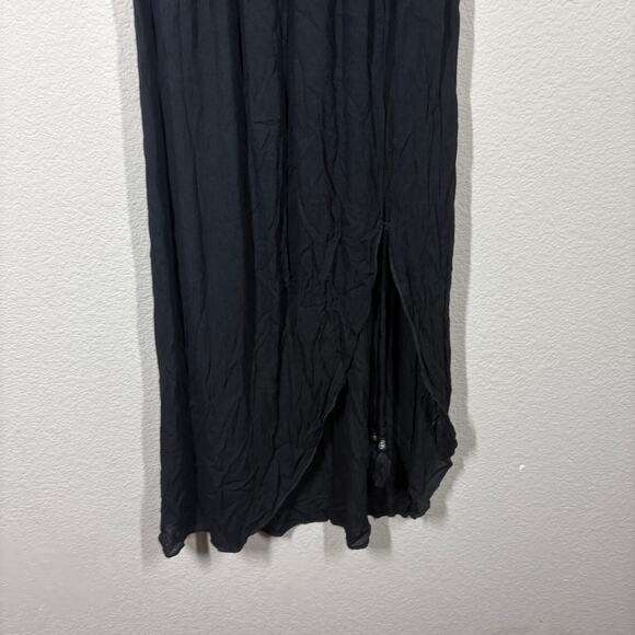 Becca Medium Ponza Bandeau Strapless Swim Coverup Dress Black Smocked Waist - Picture 5 of 9